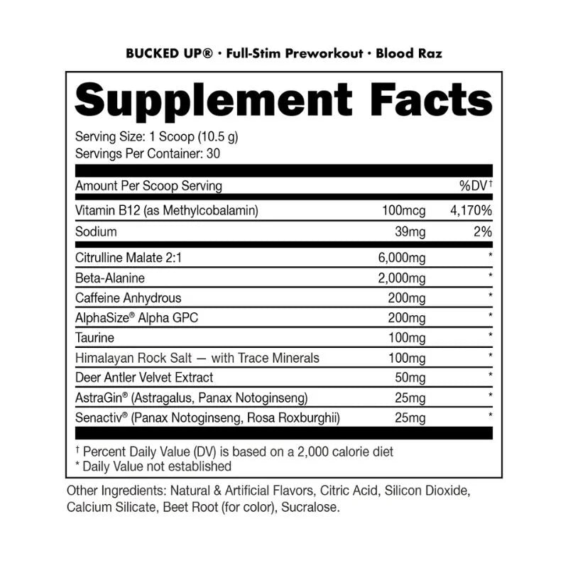 BUCKED UP // Pre-Workout DAS LABS NTS Newtown Supplement Store Sydney