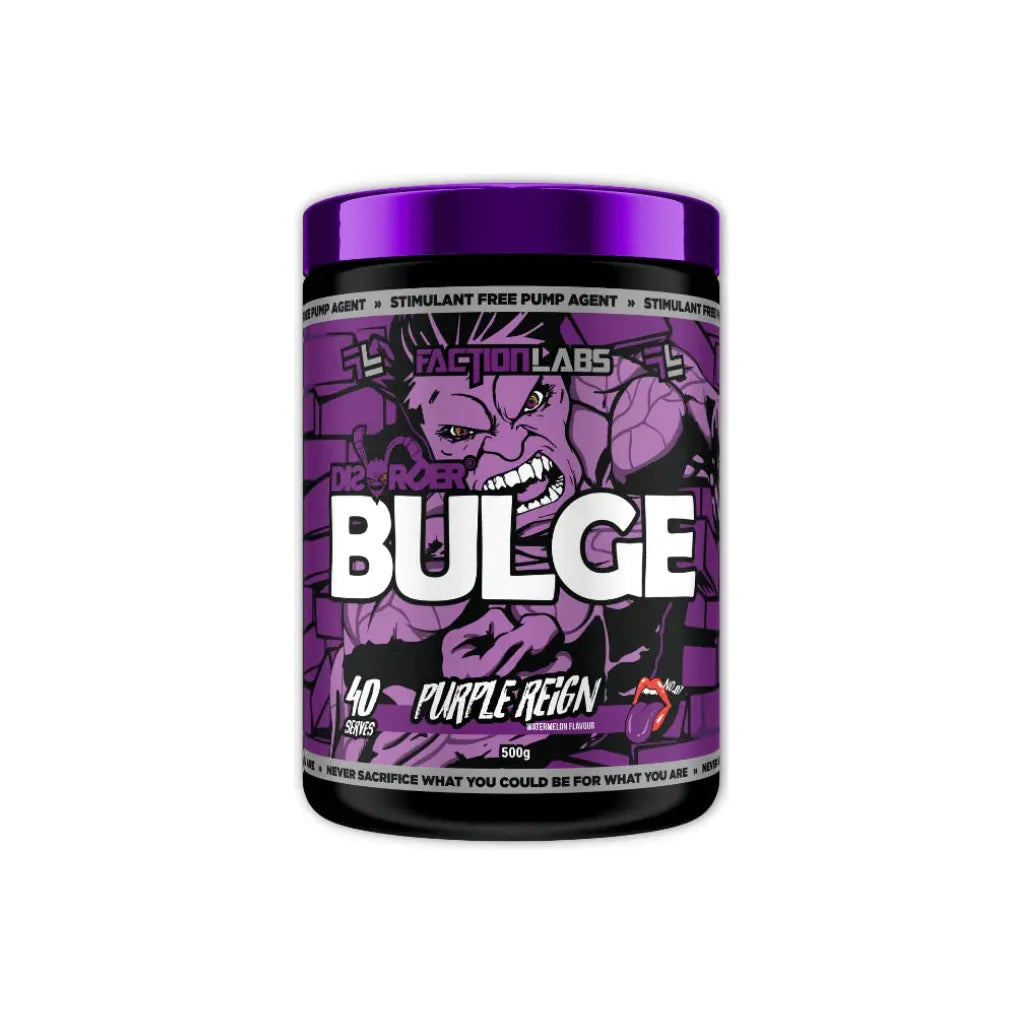 Bulge // Stim Free Pump Faction Labs Purple Reign NTS Newtown Supplement Store Sydney