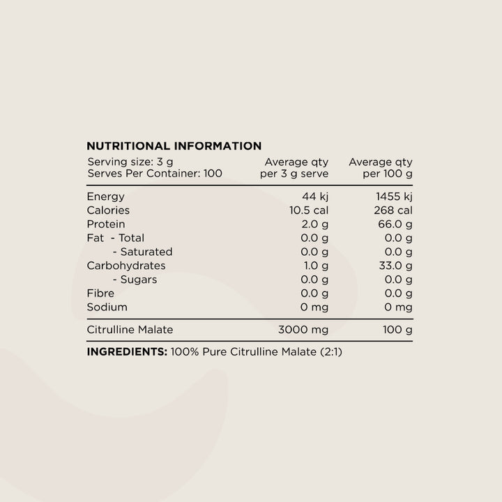 Citrulline // 100% Pure Citrulline Malate (2:1) SWITCH NTS Newtown Supplement Store Sydney