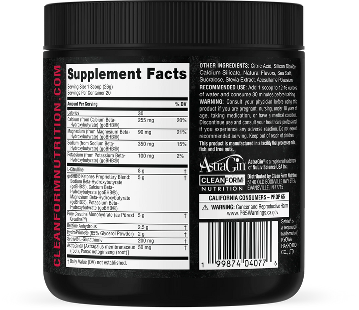 CleanForm Nutrition Birds of Prey // Non Stim goBHB® Pre Workout CleanForm Nutrition NTS Newtown Supplement Store Sydney
