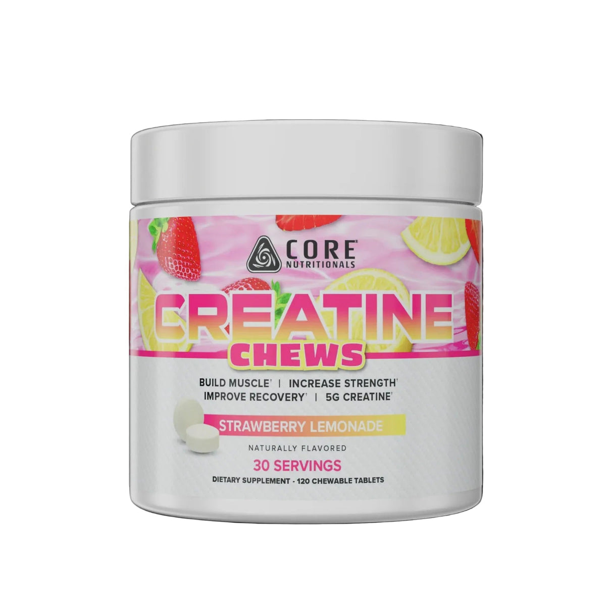 Core Nutritionals Creatine Chews // 5g 30 Servings Core Nutritionals Strawberry Lemonade NTS Newtown Supplement Store Sydney