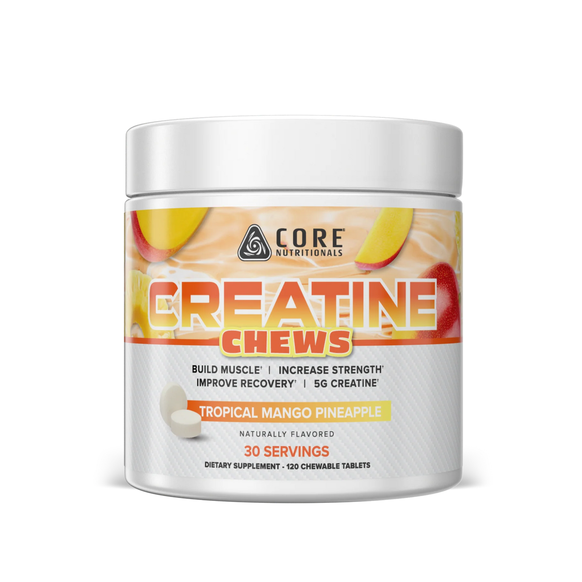 Core Nutritionals Creatine Chews // 5g 30 Servings Core Nutritionals Tropical Mango Pineapple NTS Newtown Supplement Store Sydney