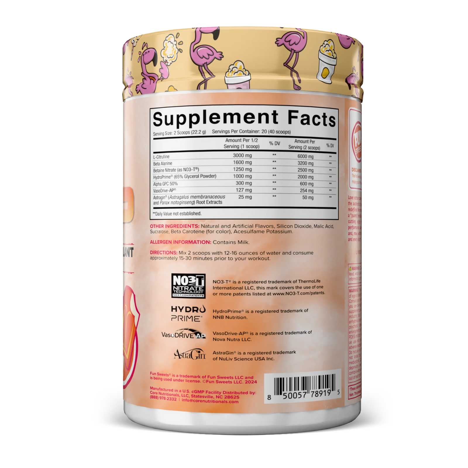 Core Pump V2 // Non stim Pre Workout Core Nutritionals Orange Cream NTS Newtown Supplement Store Sydney