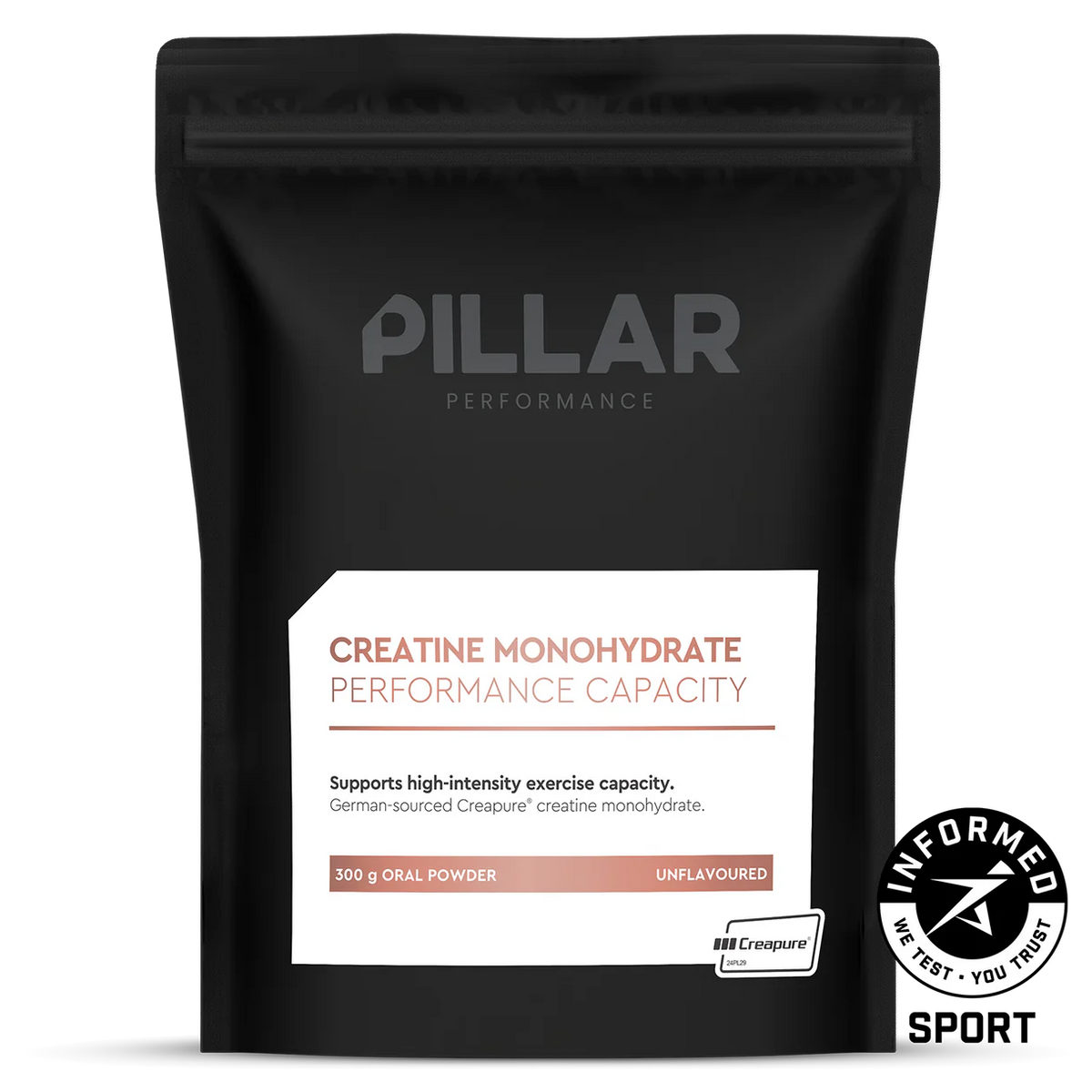 Creatine Monohydrate (Creapure) // 300g Unflavoured PILLAR Performance NTS Newtown Supplement Store Sydney