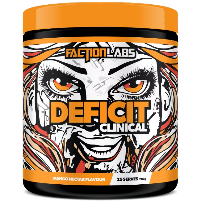 Deficit Clinical // 25 serves Faction Labs Mango Nectar NTS Newtown Supplement Store Sydney