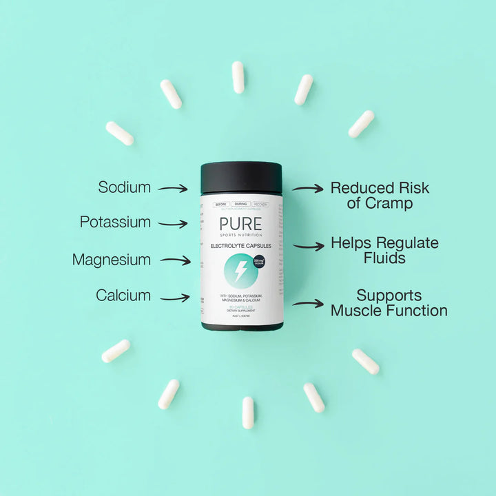 Electrolyte Capsules 330mg Sodium // 80 Capsules PURE SPORTS NUTRITION NTS Newtown Supplement Store Sydney