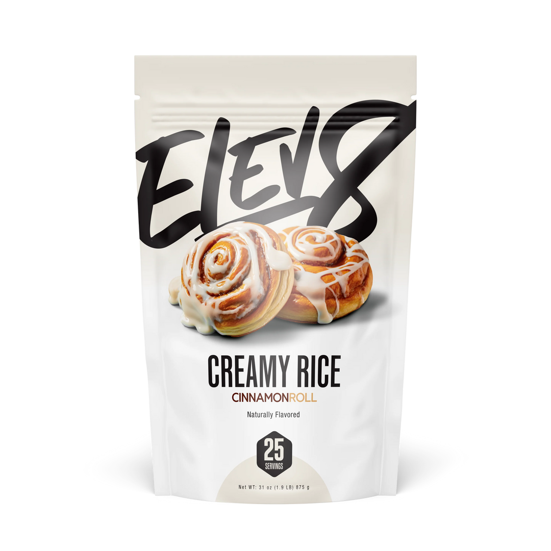Elev8 Creamy Rice // Instant Cream of Rice Elev8 Cinnamon Roll NTS Newtown Supplement Store Sydney
