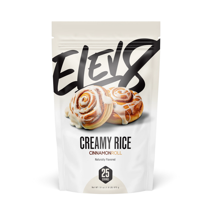 Elev8 Creamy Rice // Instant Cream of Rice Elev8 Cinnamon Roll NTS Newtown Supplement Store Sydney