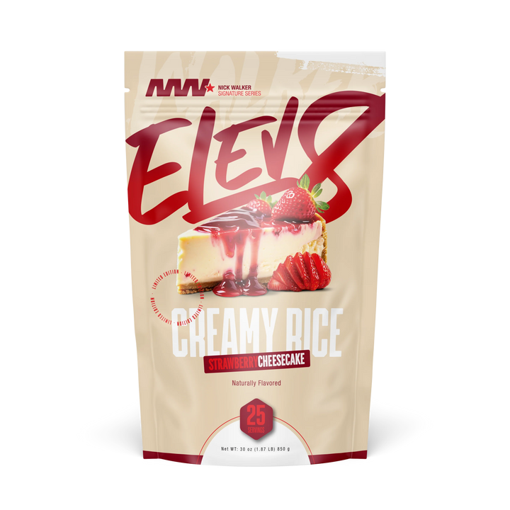 Elev8 Creamy Rice // Instant Cream of Rice Elev8 Strawberry Cheesecake NTS Newtown Supplement Store Sydney