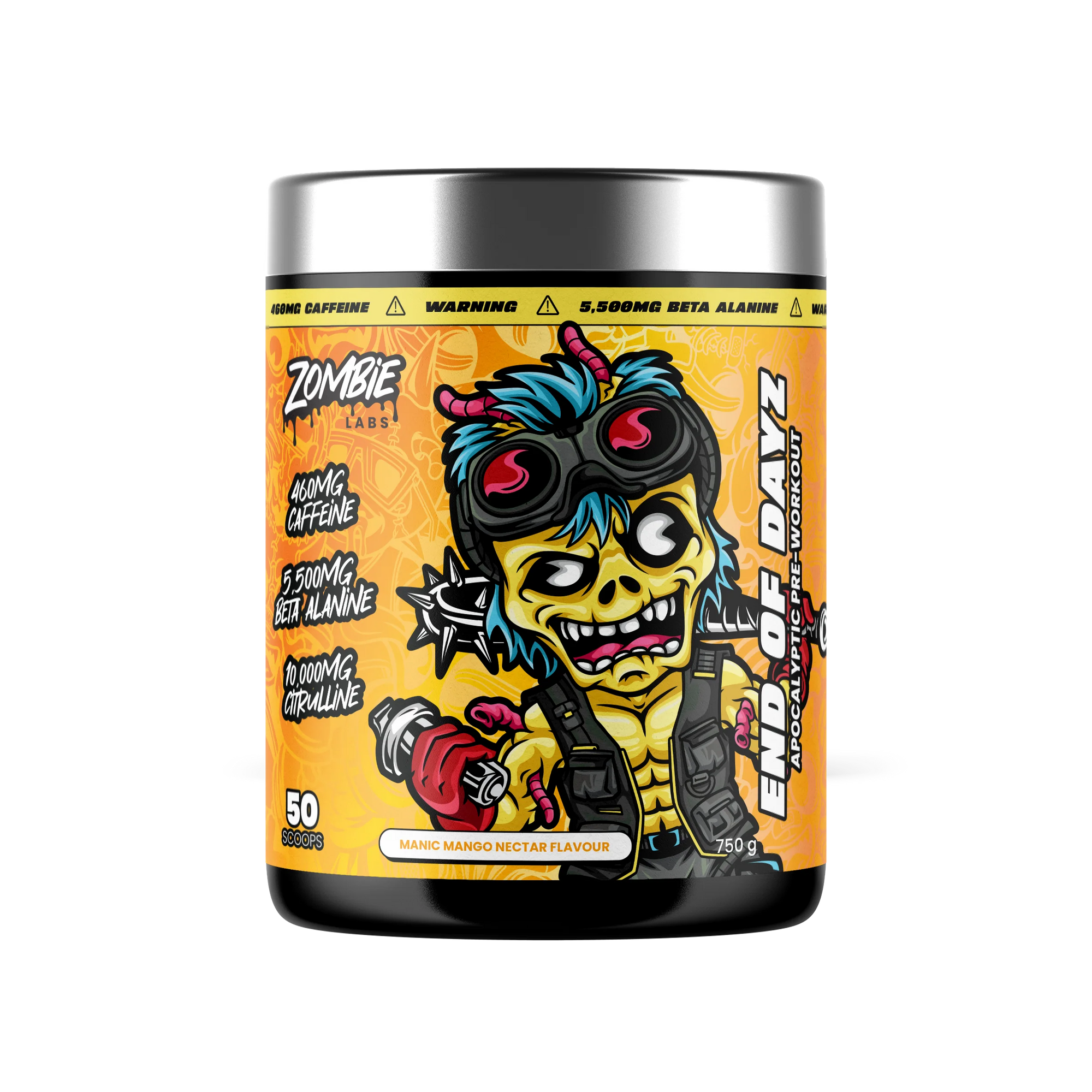 End Of Dayz Apocalyptic Pre-Workout // 50 Scoops Zombie Labs Manic Mango Nectar NTS Newtown Supplement Store Sydney