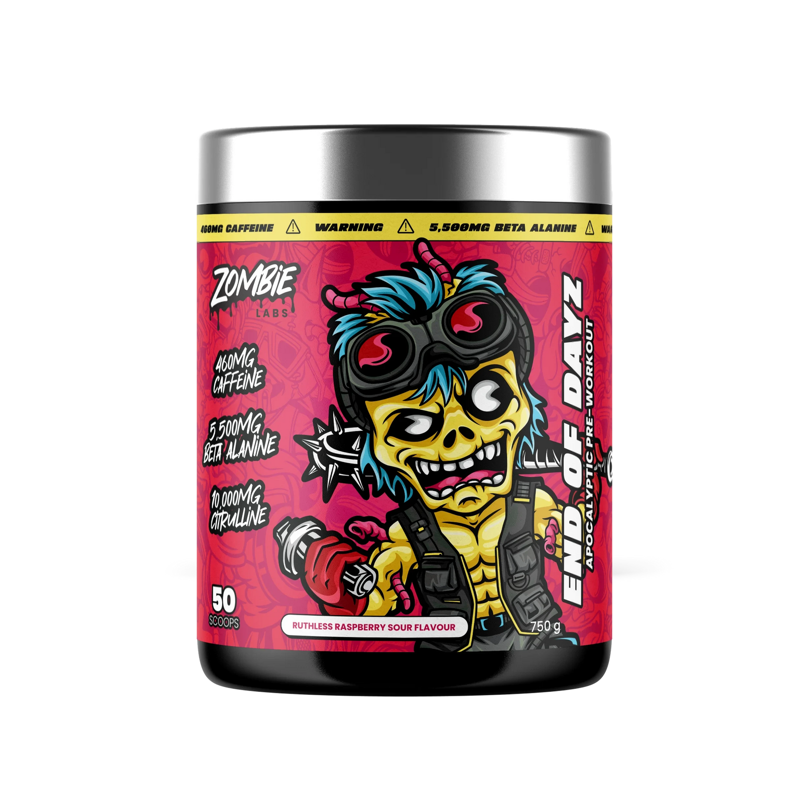 End Of Dayz Apocalyptic Pre-Workout // 50 Scoops Zombie Labs Ruthless Raspberry Sour NTS Newtown Supplement Store Sydney