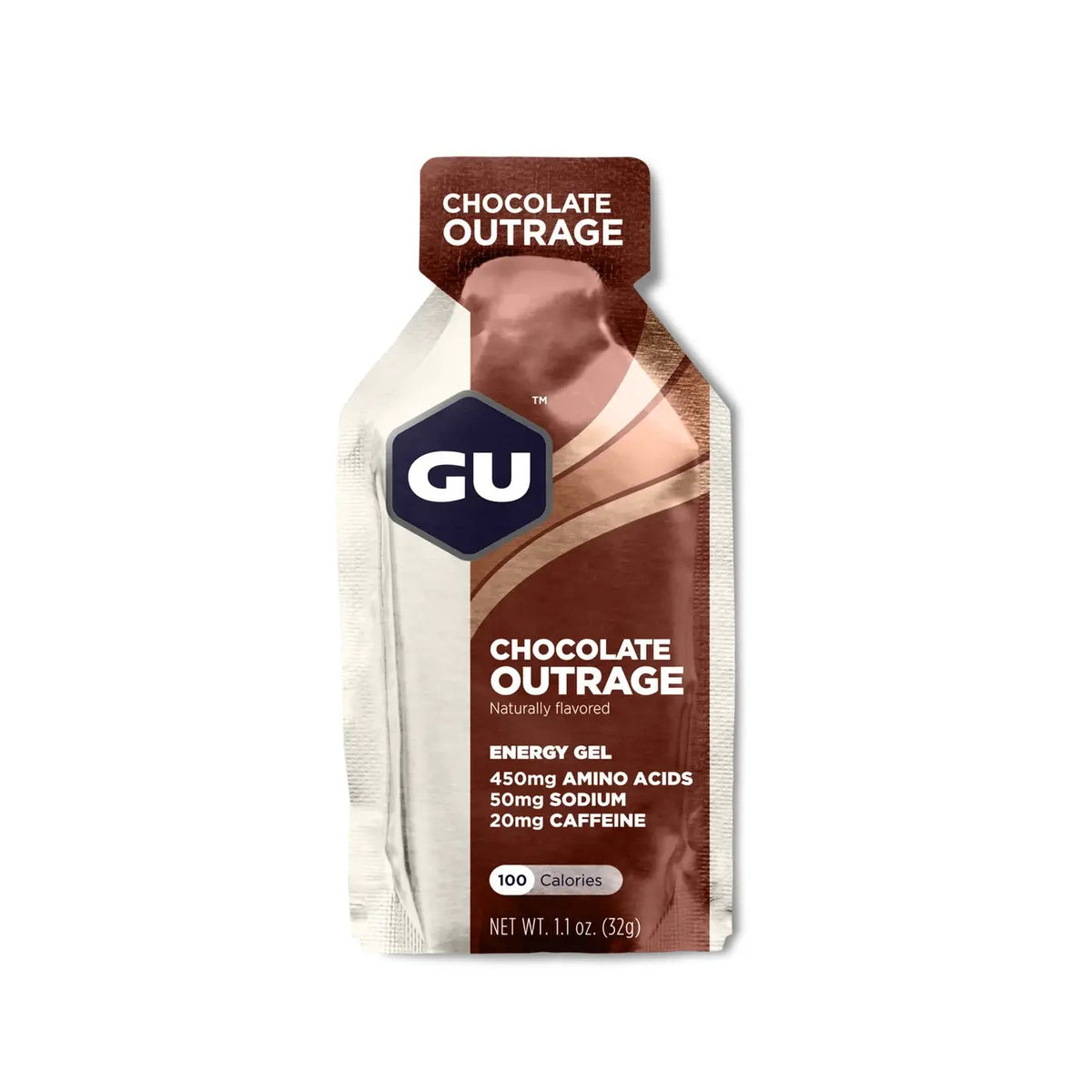 Energy Gel // with BCAAs (Caffeine &amp; Caffeine Free Option) GU Chocolate Outrage (20mg Caffeine) NTS Newtown Supplement Store Sydney