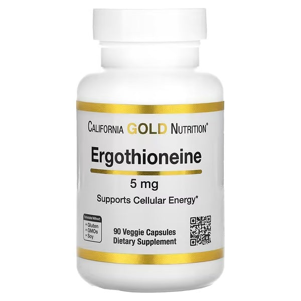 Ergothioneine 5mg // Supports Cellular Energy California Gold Nutrition NTS Newtown Supplement Store Sydney