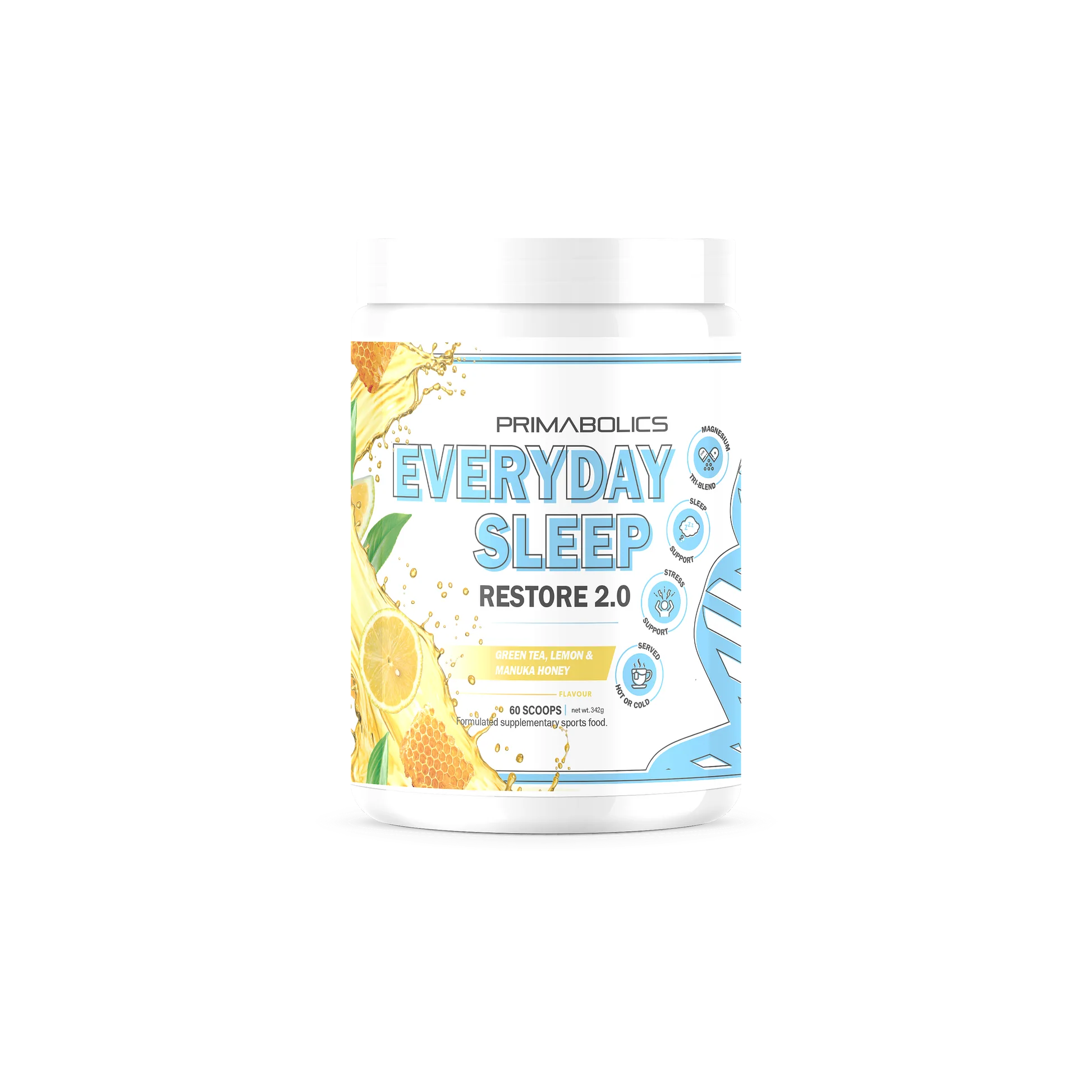 Everyday Sleep Restore 2.0 // Sleep Aid 60 Scoops PRIMABOLICS Green Tea Lemon and Manuka Honey NTS Newtown Supplement Store Sydney