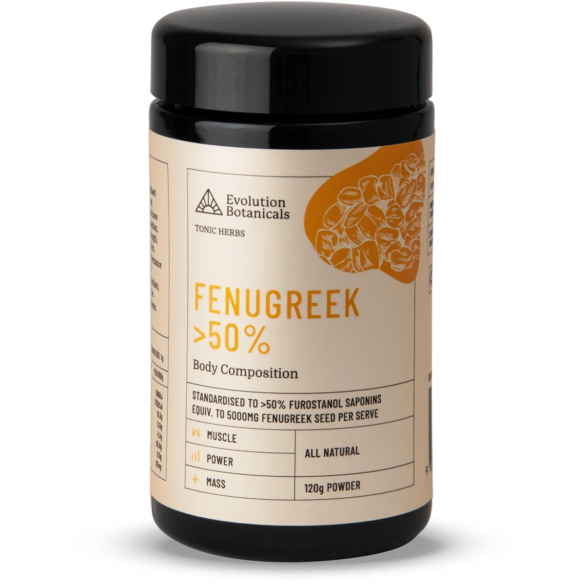 Fenugreek &gt;50% // Body Composition 120g Powder Evolution Botanicals NTS Newtown Supplement Store Sydney