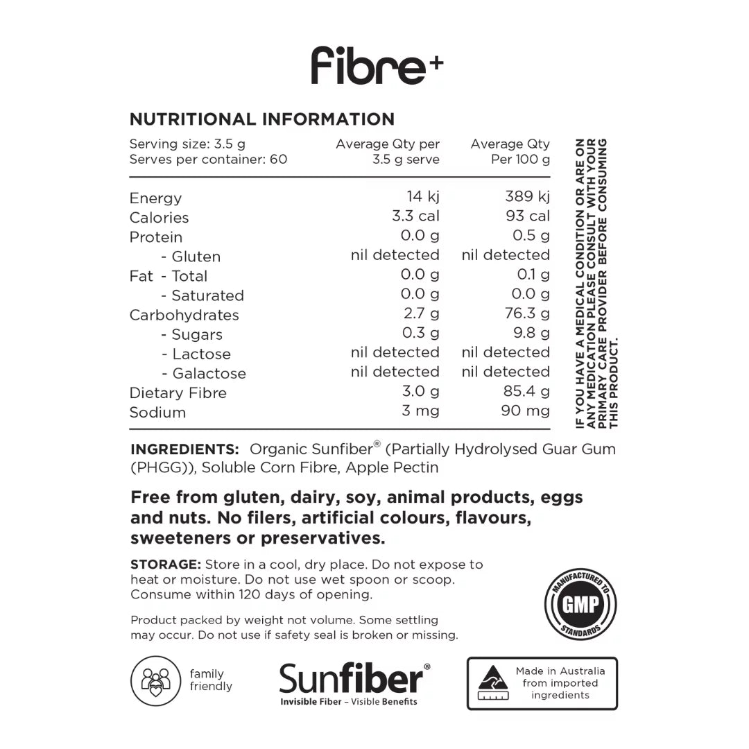Fibre+ // 60 Serves SWITCH NTS Newtown Supplement Store Sydney