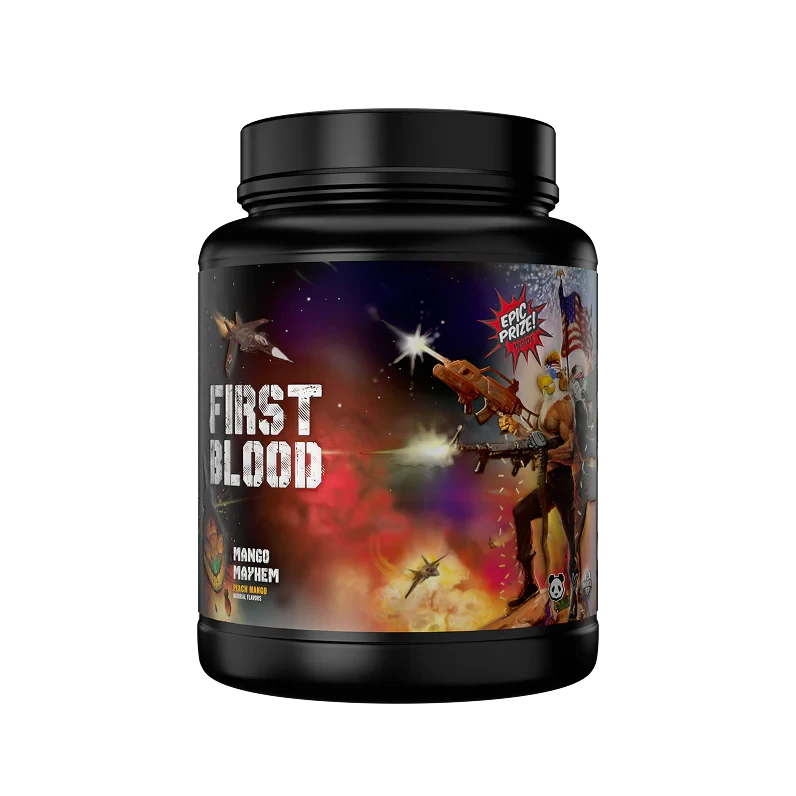 FIRST BLOOD // Extreme Loaded Pre Workout Merica Labz Mango Mayhem NTS Newtown Supplement Store Sydney