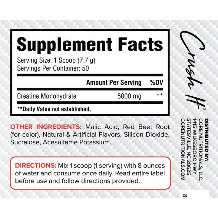 Flavoured Creatine // Creatine Monohydrate Core Nutritionals NTS Newtown Supplement Store Sydney