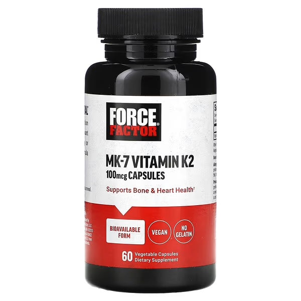 Force Factor, MK-7 Vitamin K2, 100 mcg, 60 Caps Force Factor NTS Newtown Supplement Store Sydney