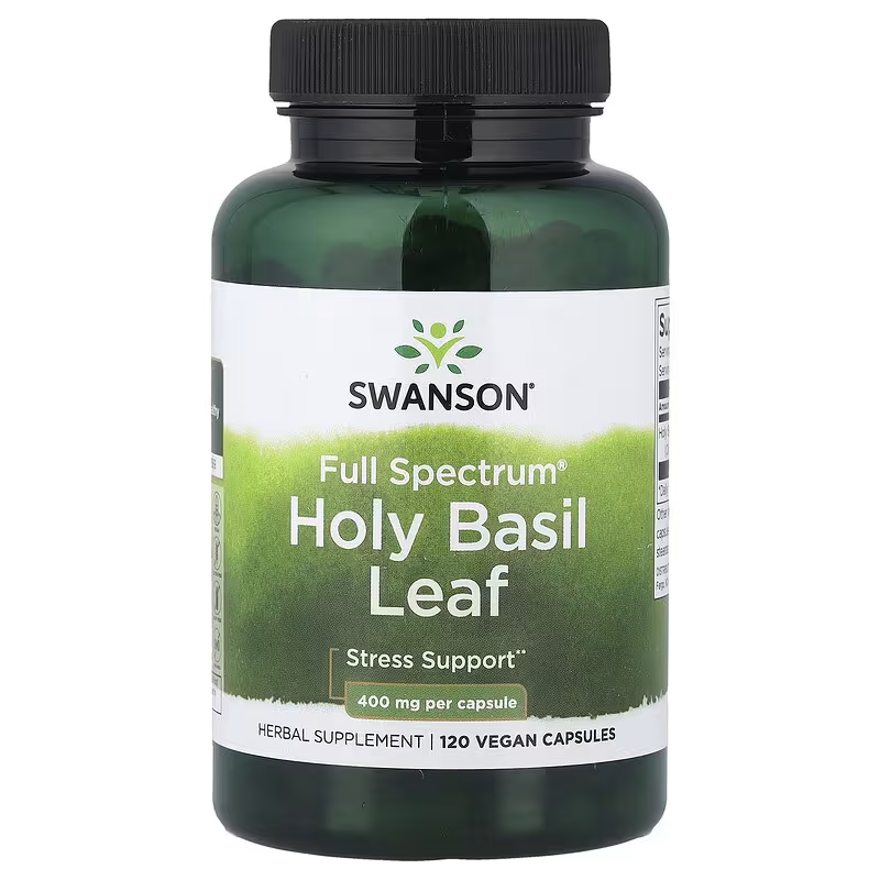 Full Spectrum Holy Basil Leaf 400mg // 120 Vegan Capsules Swanson NTS Newtown Supplement Store Sydney