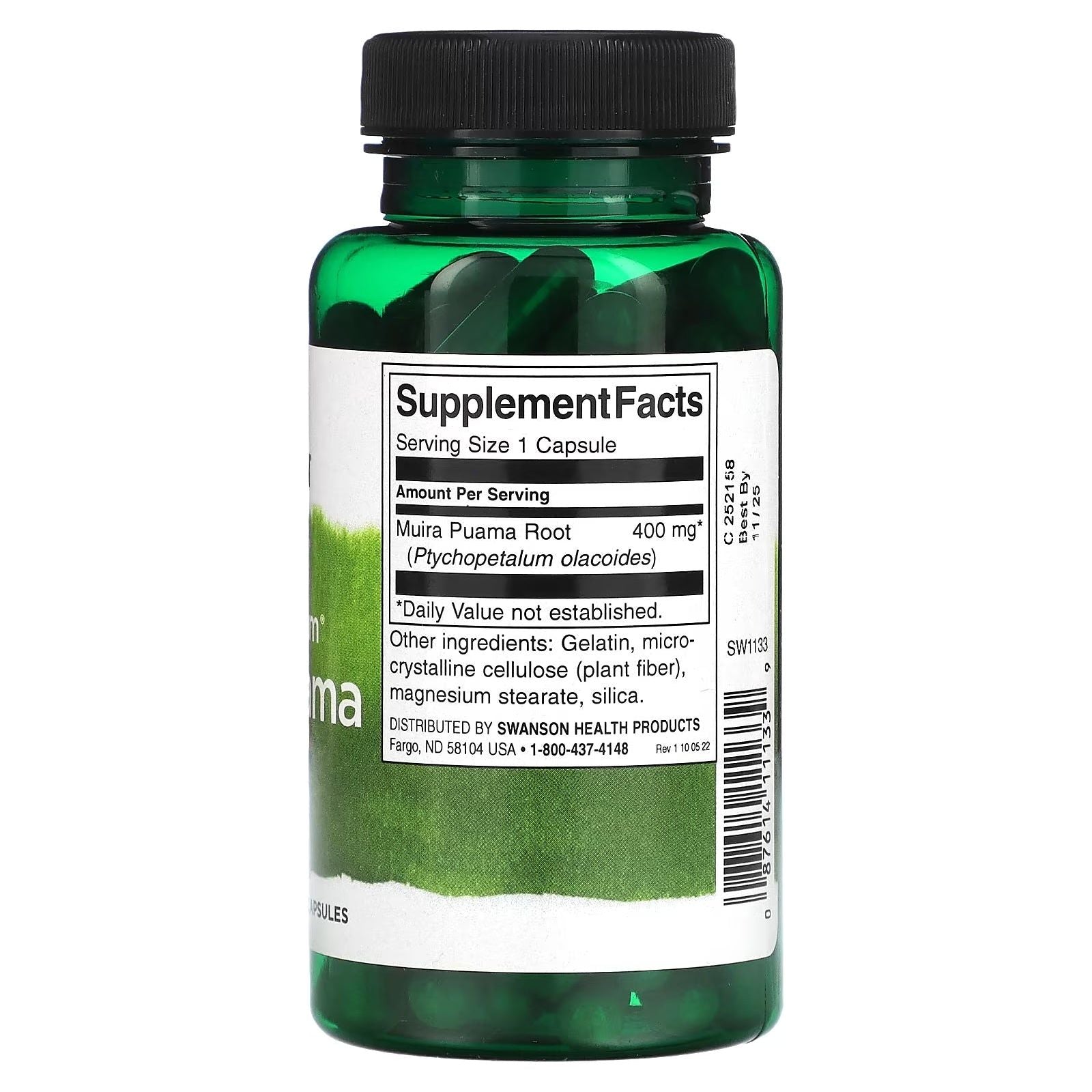Full Spectrum Muira Puama // 400mg per capsule Swanson NTS Newtown Supplement Store Sydney