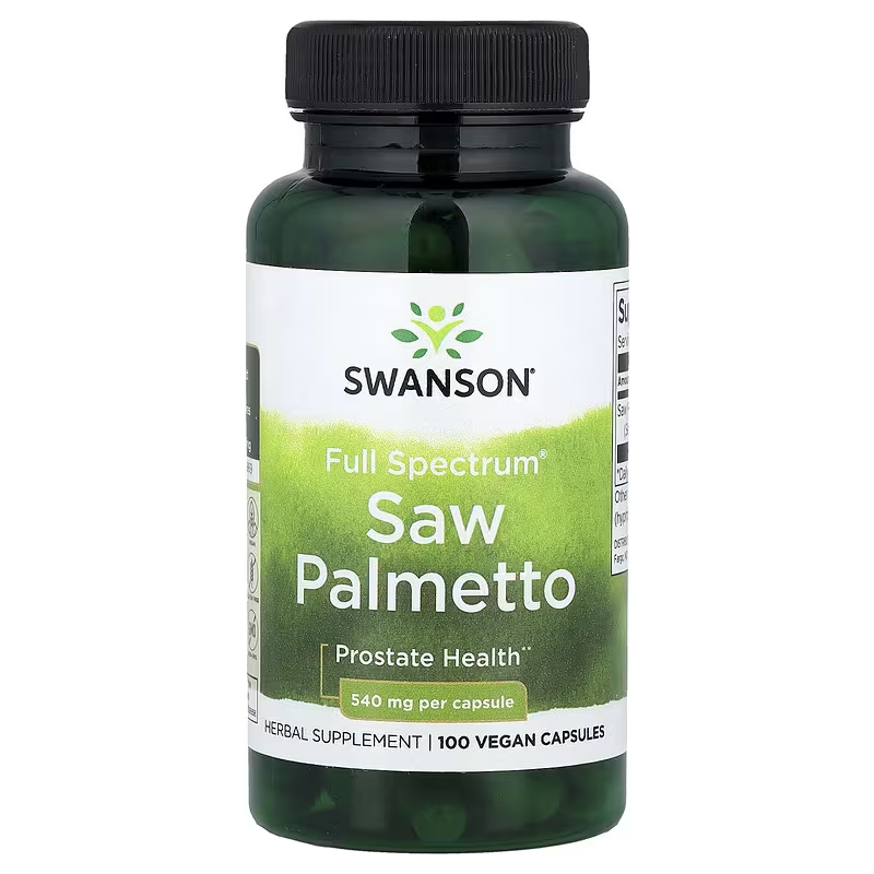 Full Spectrum Saw Palmetto // 100 Vegan Capsules Swanson NTS Newtown Supplement Store Sydney