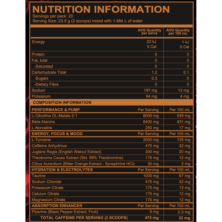 GATES OF HELL // Pre-workout 20 Serves OCD Nutrition NTS Newtown Supplement Store Sydney