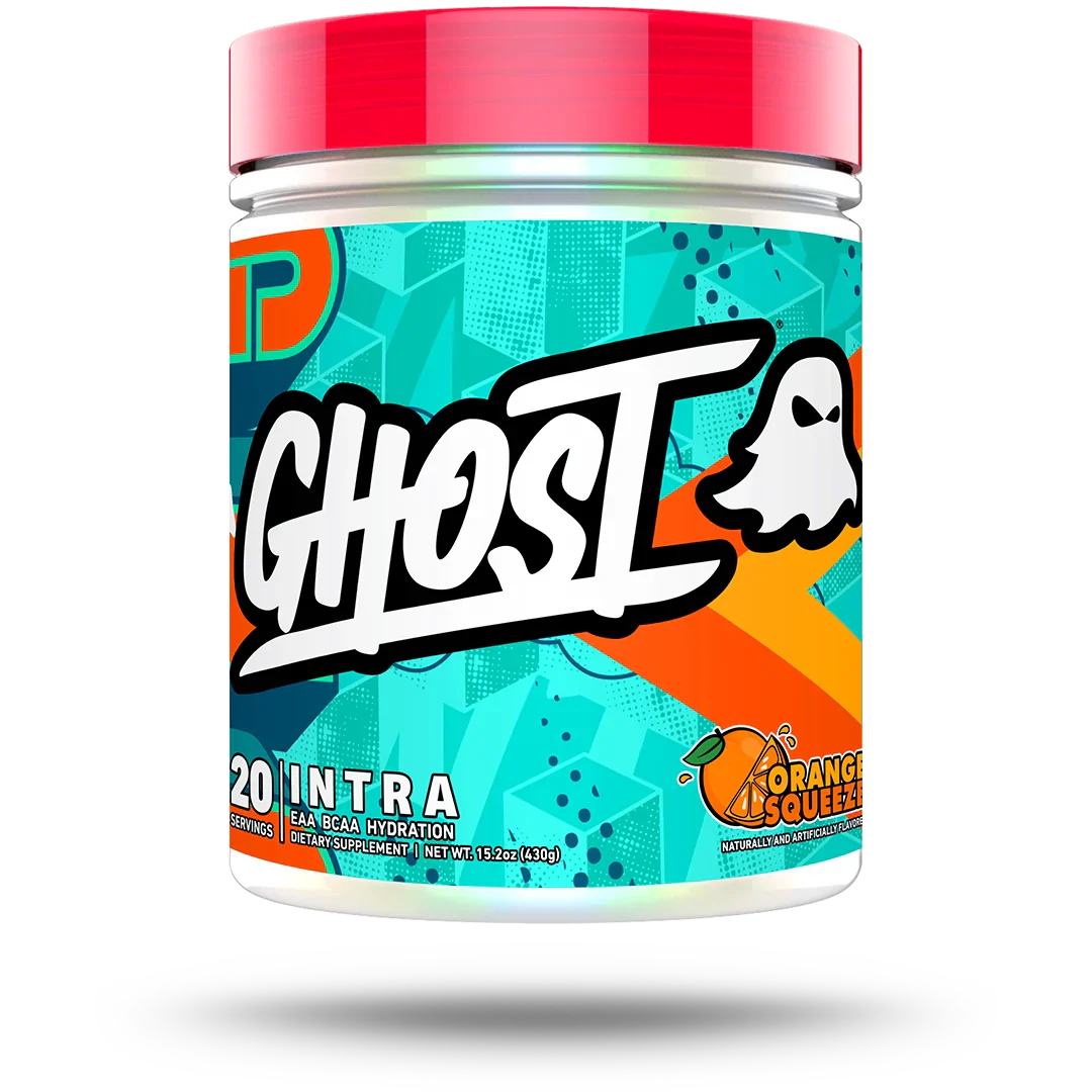 GHOST INTRA – Essential Amino Acid &amp; Electrolyte Formula  // 20 Servings GHOST Orange Squeeze NTS Newtown Supplement Store Sydney