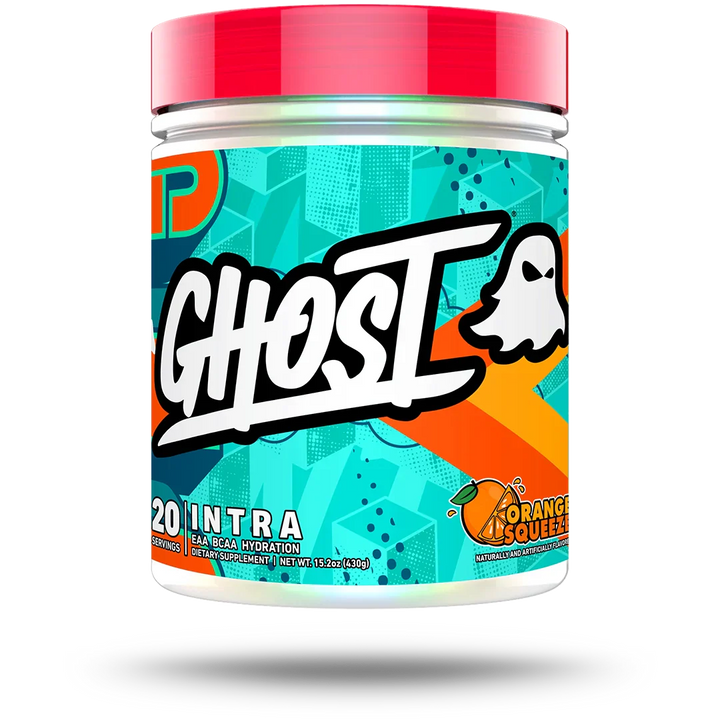 GHOST INTRA – Essential Amino Acid &amp; Electrolyte Formula  // 20 Servings GHOST Orange Squeeze NTS Newtown Supplement Store Sydney
