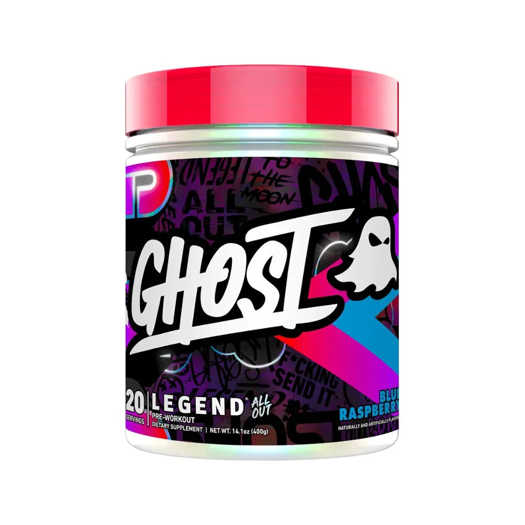 GHOST LEGEND All Out // Pre-Workout (20 Servings) GHOST Blue Raspberry NTS Newtown Supplement Store Sydney