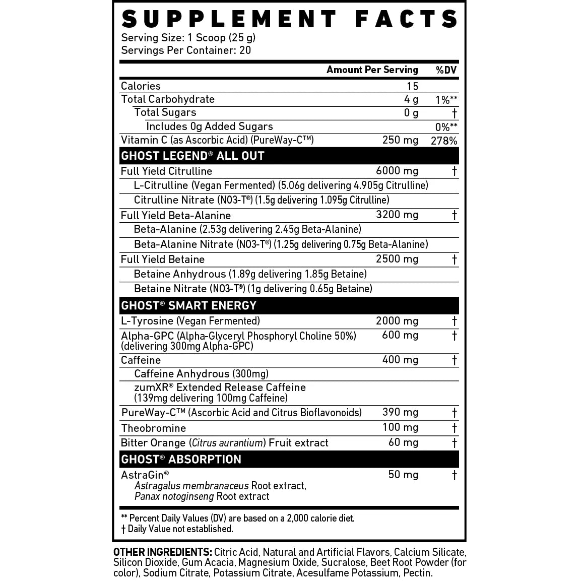 GHOST LGND All Out V2 // 20 Servings GHOST NTS Newtown Supplement Store Sydney