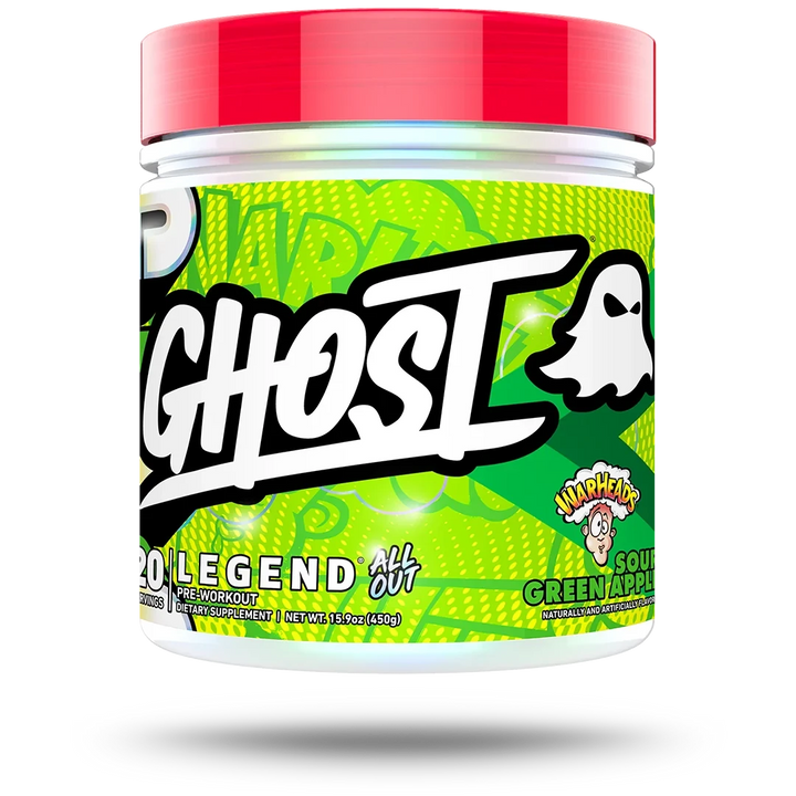 LEGEND All Out V2 // 20 Servings GHOST Warheads Sour Green Apple NTS Newtown Supplement Store Sydney
