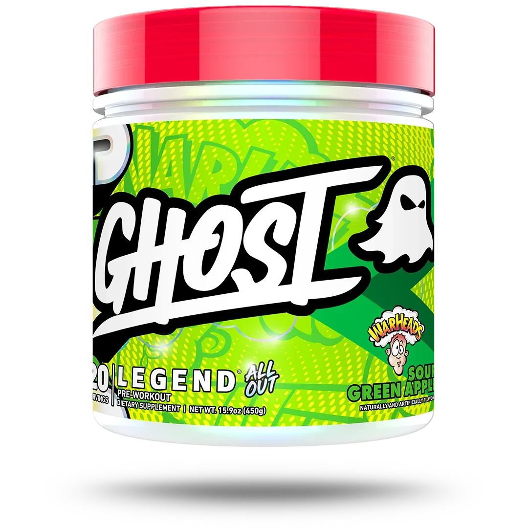 LEGEND All Out V2 // 20 Servings GHOST Warheads Sour Green Apple NTS Newtown Supplement Store Sydney