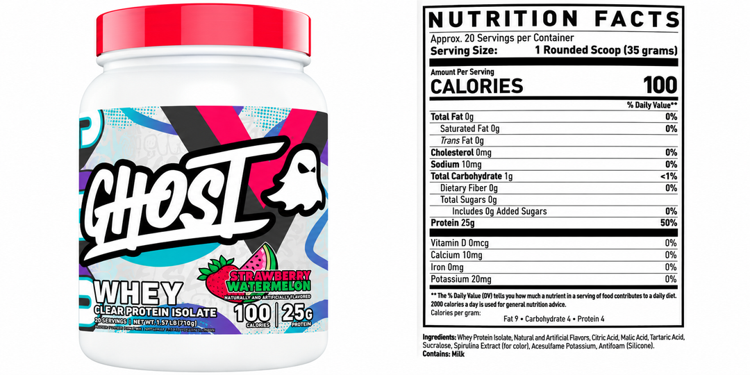 Ghost Whey Clear Protein Isolate // 20 Servings GHOST NTS Newtown Supplement Store Sydney