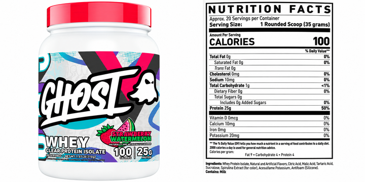 Ghost Whey Clear Protein Isolate // 20 Servings GHOST NTS Newtown Supplement Store Sydney