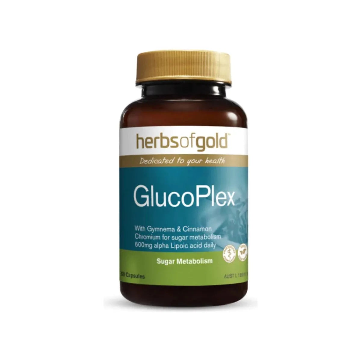 GlucoPlex // Sugar Metabolism (60 Capsules) Herbs of Gold NTS Newtown Supplement Store Sydney