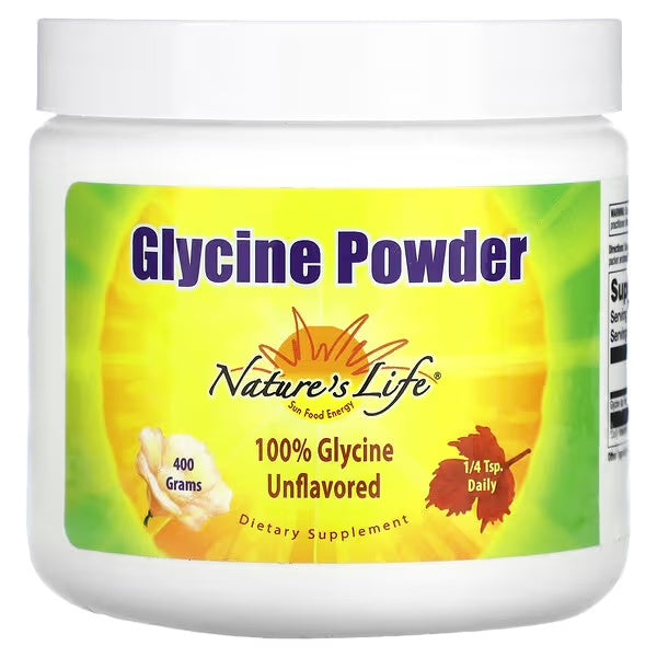 Glycine Powder // Unflavored, 400 g Natures Life NTS Newtown Supplement Store Sydney