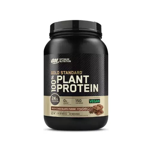 Gold Standard 100% Plant Protein // 24g Protein Optimum Nutrition Rich Chocolate Fudge / 20 Servings NTS Newtown Supplement Store Sydney