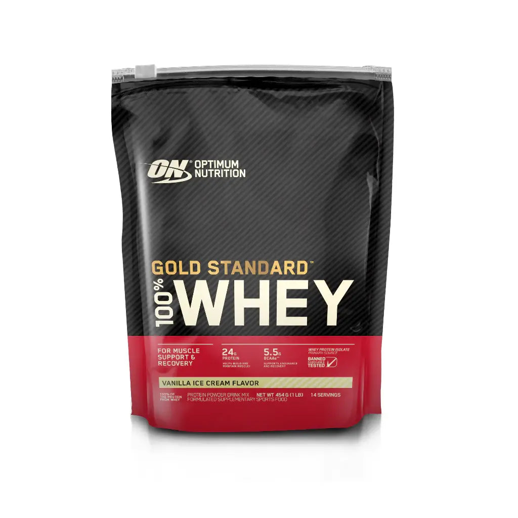 GOLD STANDARD 100% WHEY // 454g Optimum Nutrition Vanilla Ice Cream NTS Newtown Supplement Store Sydney