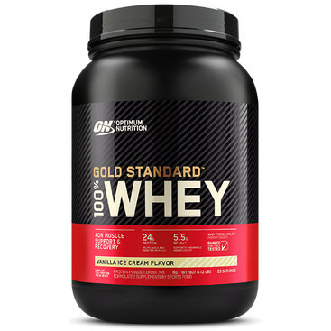 GOLD STANDARD 100% WHEY // 907g Optimum Nutrition Vanilla Ice Cream NTS Newtown Supplement Store Sydney