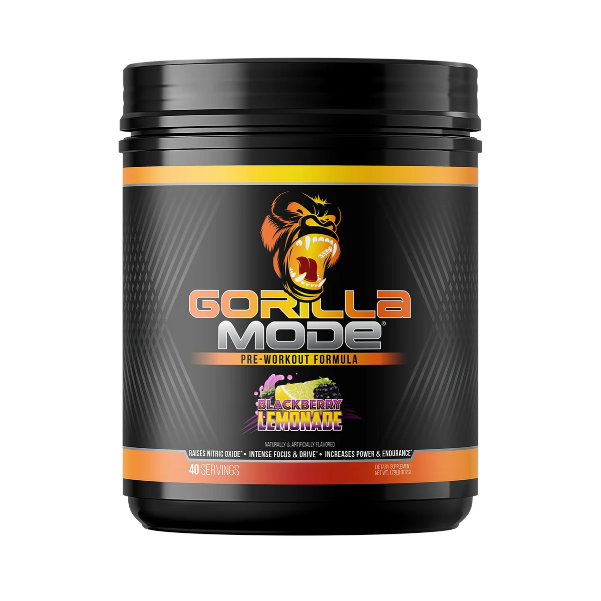 GORILLA MODE Pre-workout // 40 Servings Gorilla Mind Blackberry Lemonade NTS Newtown Supplement Store Sydney