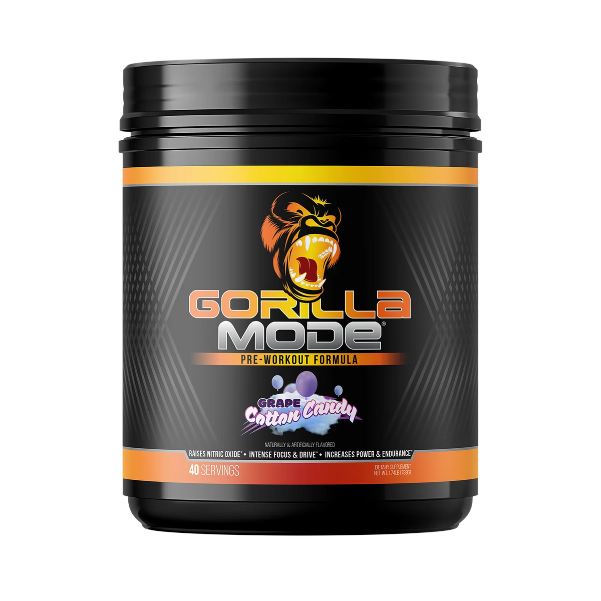 GORILLA MODE Pre-workout // 40 Servings Gorilla Mind Grape Cotton Candy NTS Newtown Supplement Store Sydney