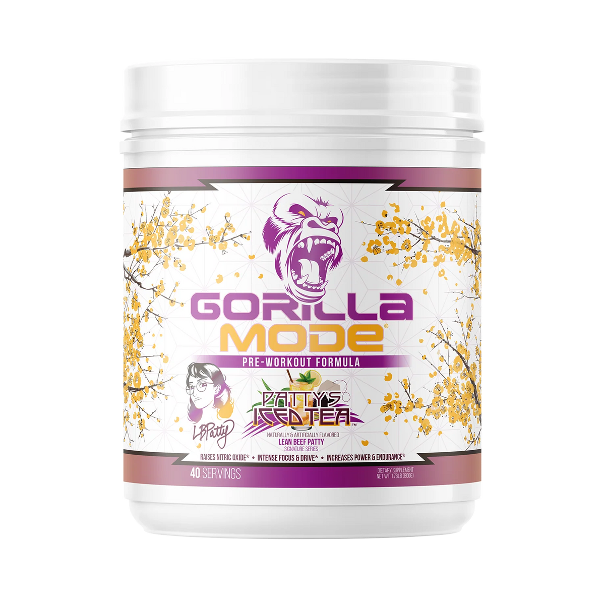GORILLA MODE Pre-workout // 40 Servings Gorilla Mind Patty's Iced Tea NTS Newtown Supplement Store Sydney
