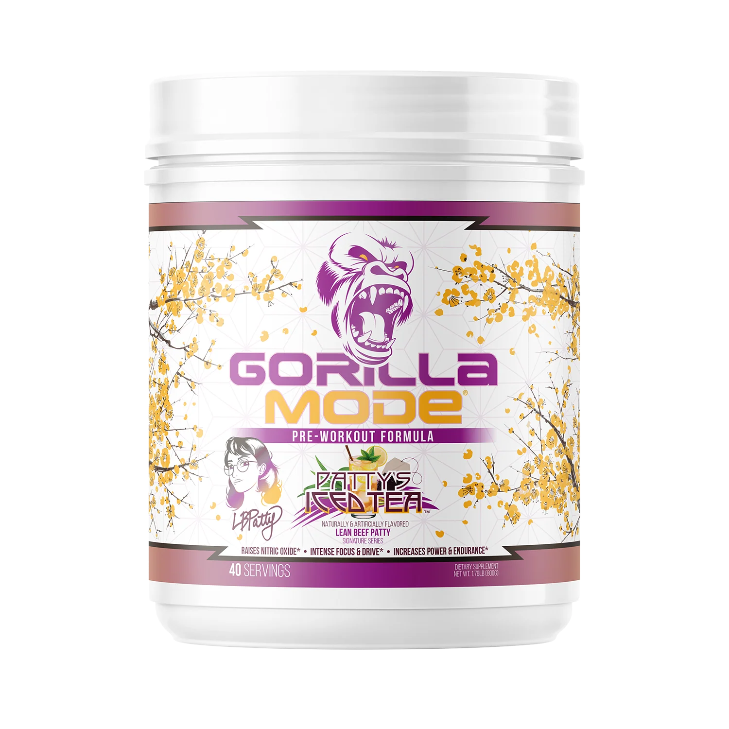 GORILLA MODE Pre-workout // 40 Servings Gorilla Mind Patty's Iced Tea NTS Newtown Supplement Store Sydney