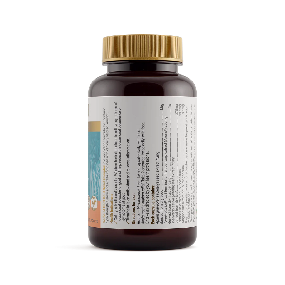 Gout Relief Complex // Anti-Inflammatory 60 caps Herbs of Gold NTS Newtown Supplement Store Sydney