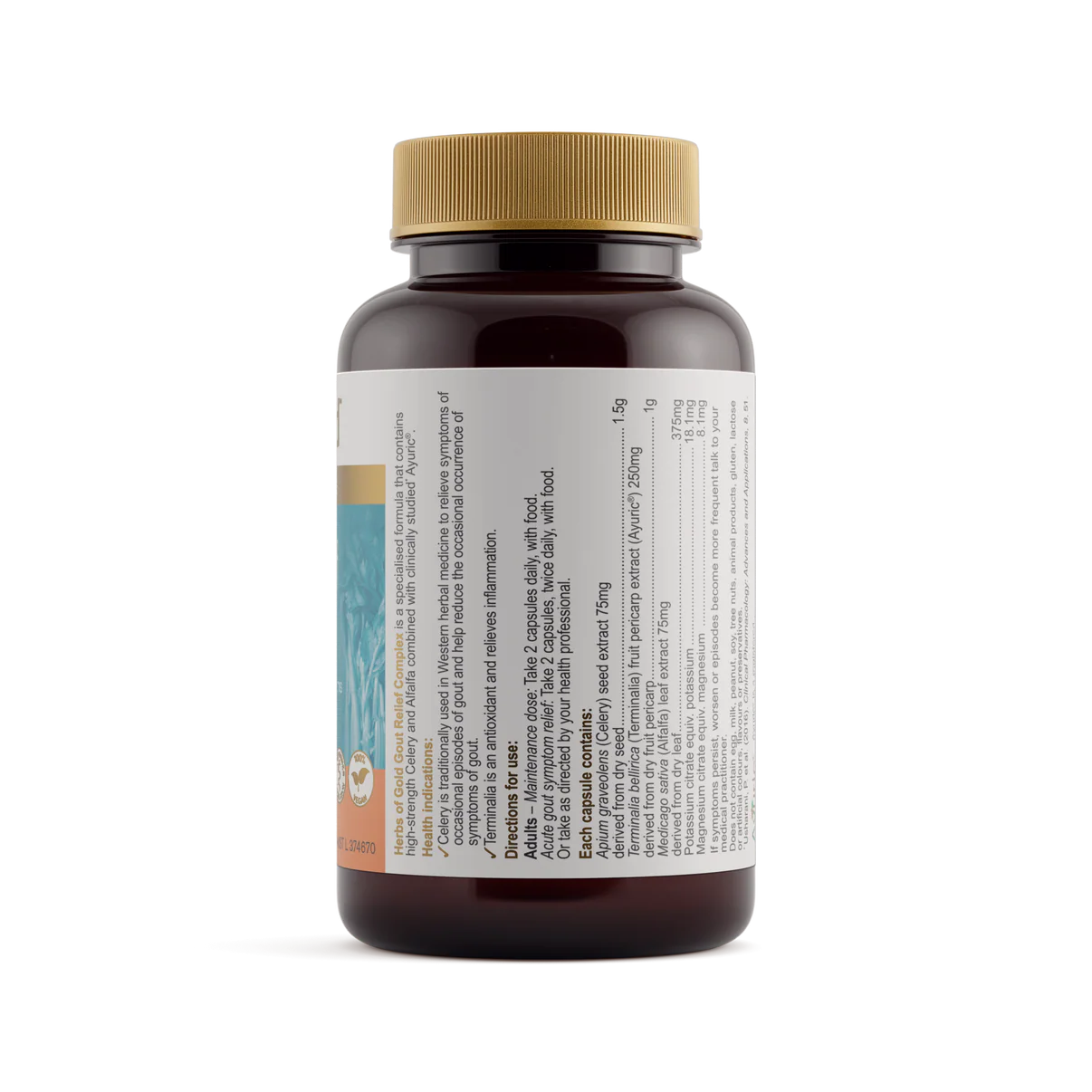 Gout Relief Complex // Anti-Inflammatory 60 caps Herbs of Gold NTS Newtown Supplement Store Sydney