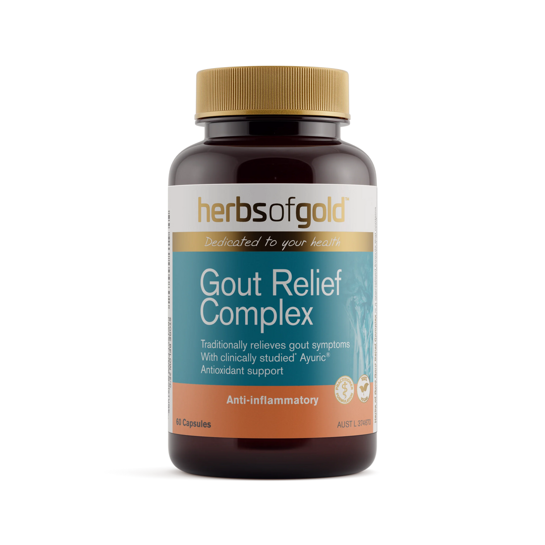 Gout Relief Complex // Anti-Inflammatory 60 caps Herbs of Gold NTS Newtown Supplement Store Sydney