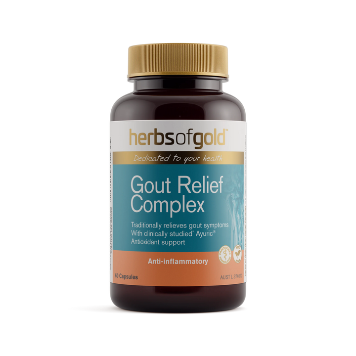 Gout Relief Complex // Anti-Inflammatory 60 caps Herbs of Gold NTS Newtown Supplement Store Sydney