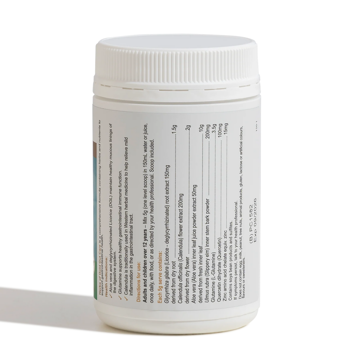 Gut Care  Digestive Health // Vanilla Oral Powder Herbs of Gold NTS Newtown Supplement Store Sydney
