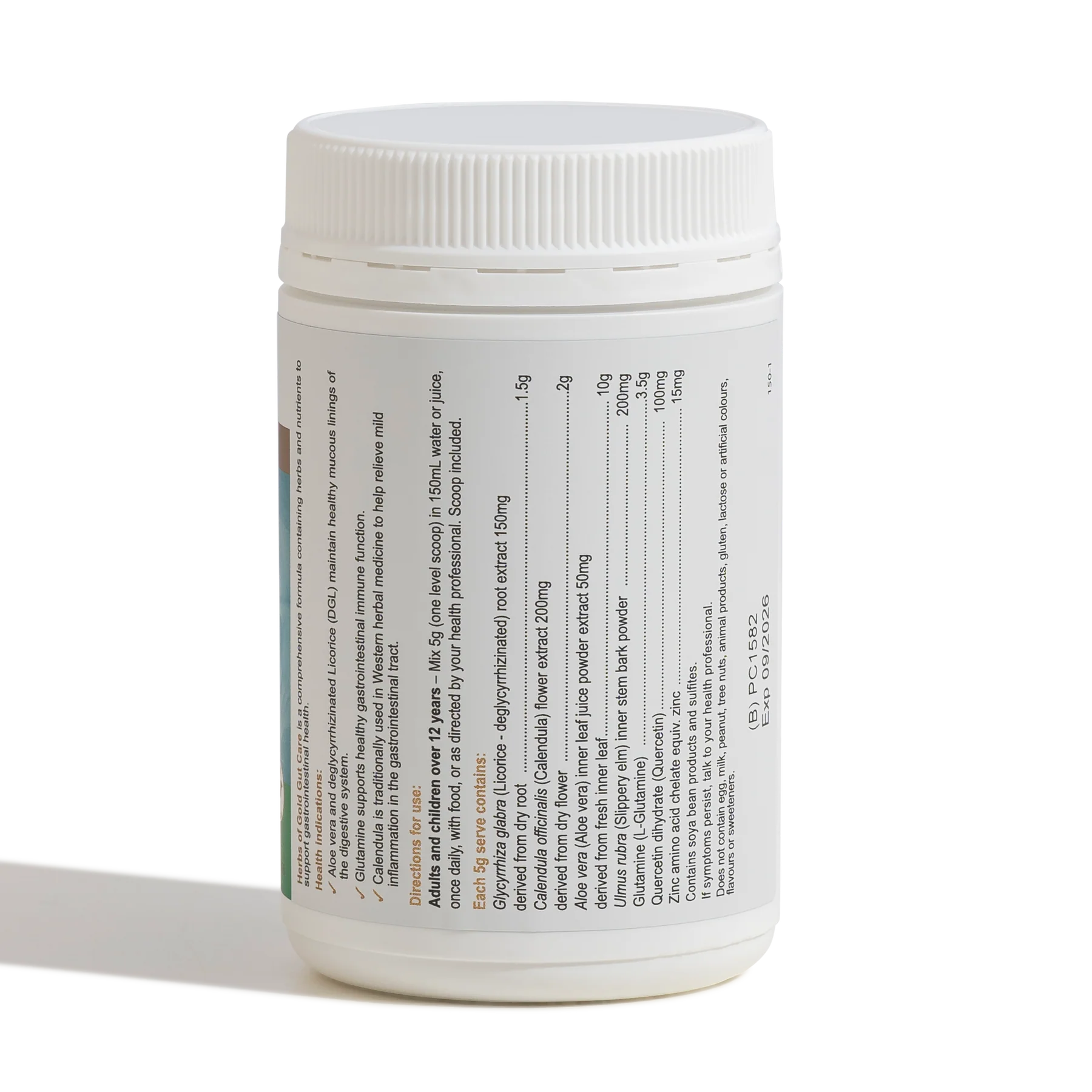 Gut Care  Digestive Health // Vanilla Oral Powder Herbs of Gold NTS Newtown Supplement Store Sydney